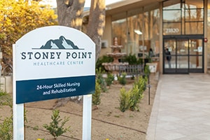 The front entrance sign to Stoney Point