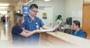 The nurses at the front desk at Stoney Point